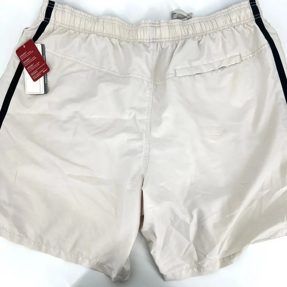 Speedo Mens Swim Trunks Oatmeal Mesh Liner Size XXL NEW